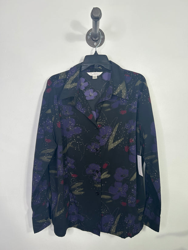 Tradition Blk/Prpl Button-Up