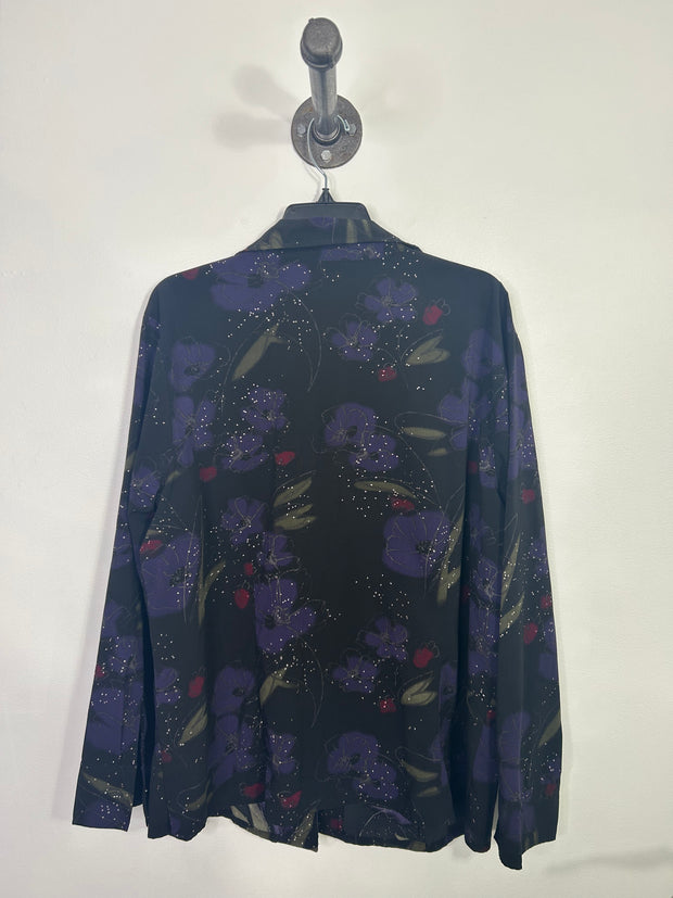 Tradition Blk/Prpl Button-Up