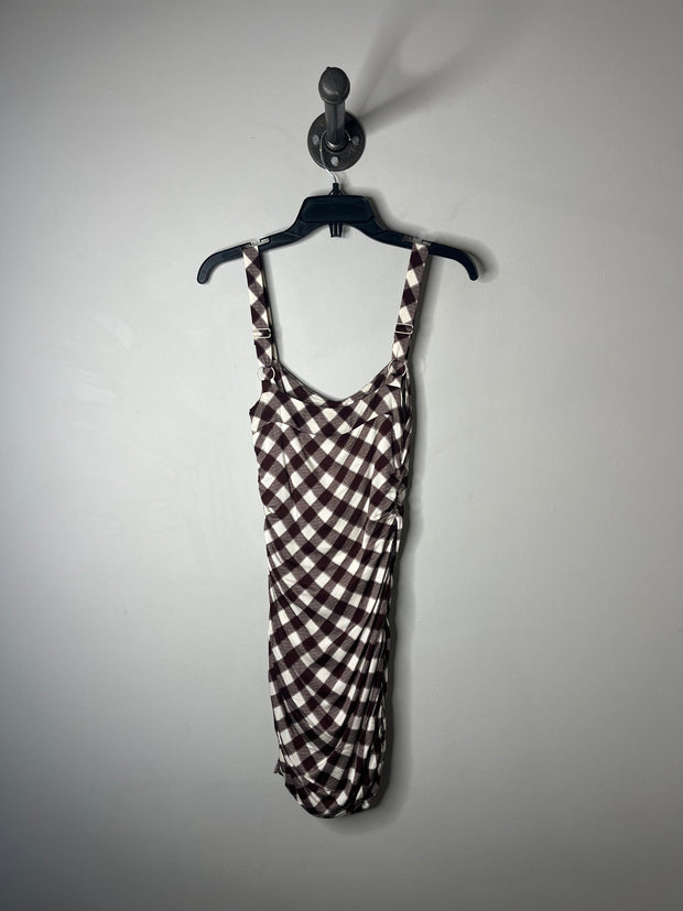 Urban O Brn Gingham Dress