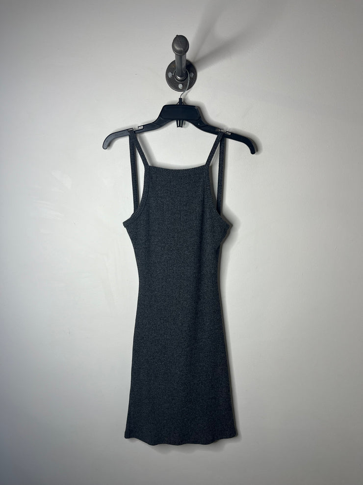 Revamped Gray Backless Dress