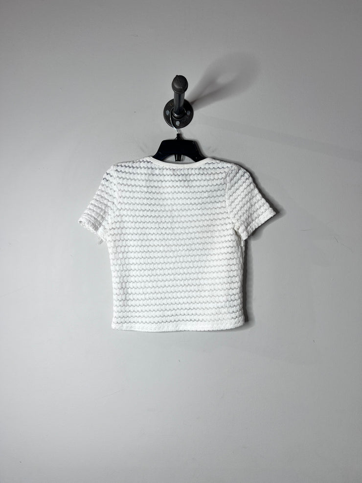Zara White Knit T-Shirt