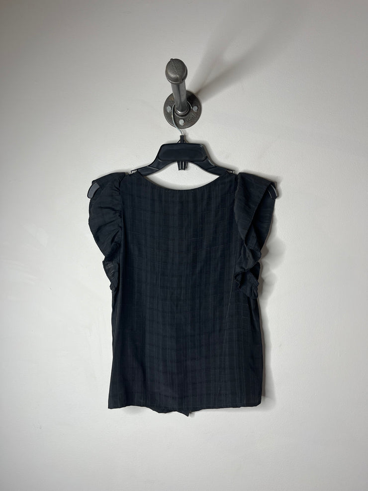 M&L Black Button-Up Blouse