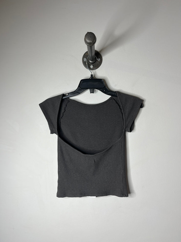 Aerie Charcoal Backless Tee