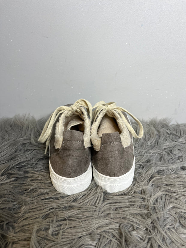 Soda Grey Furry Sneakers