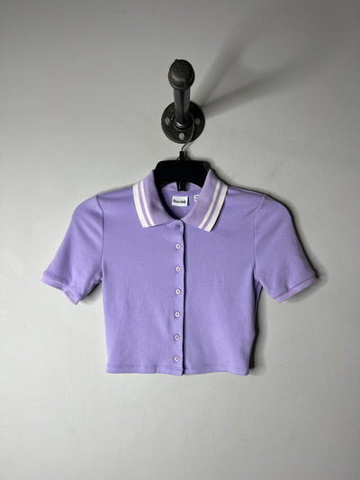 Sun-deh Purple Crop Button-Up