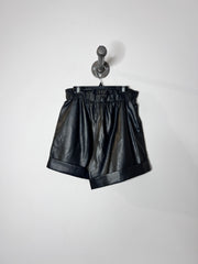Dex Leather Black Shorts