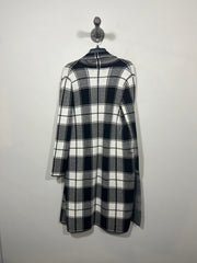 Tahari Blk/Wht Plaid Cardigan