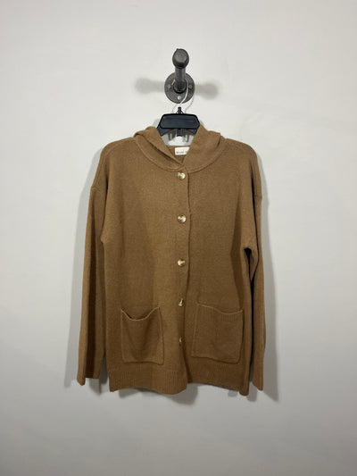 Becool Brown Button Up Sweater