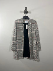 Carolina B. Plaid Long Blazer