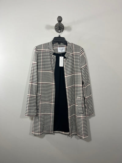 Carolina B. Plaid Long Blazer