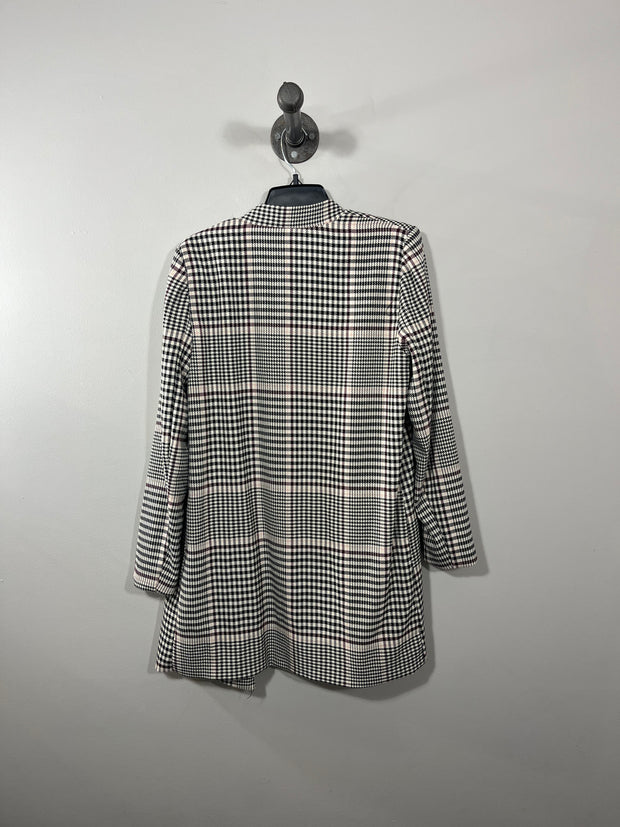 Carolina B. Plaid Long Blazer