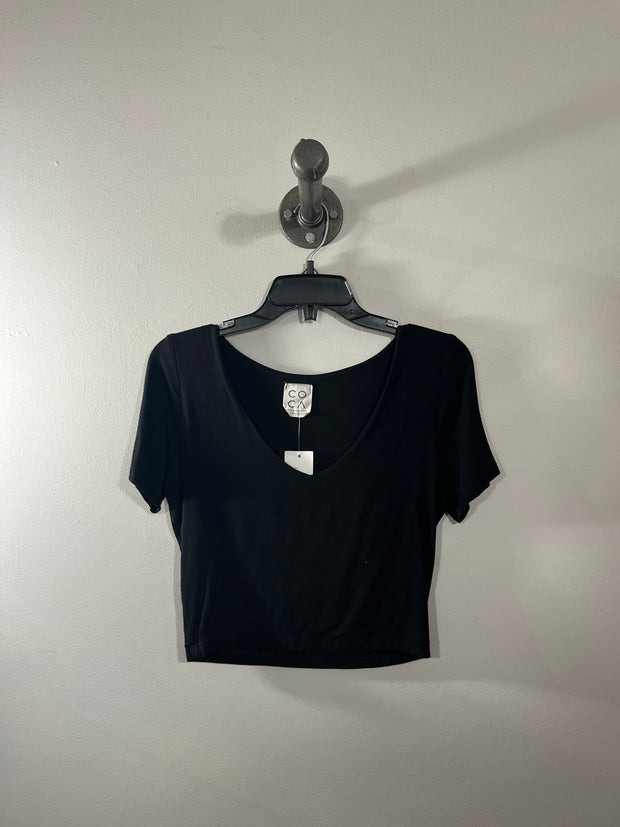 Coca Black Cropped Tshirt