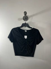 Blusa fruncida negra Wilfred