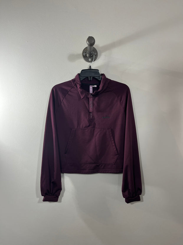 Diadora Maroon Crop Half-Zip