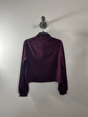 Diadora Maroon Crop Half-Zip