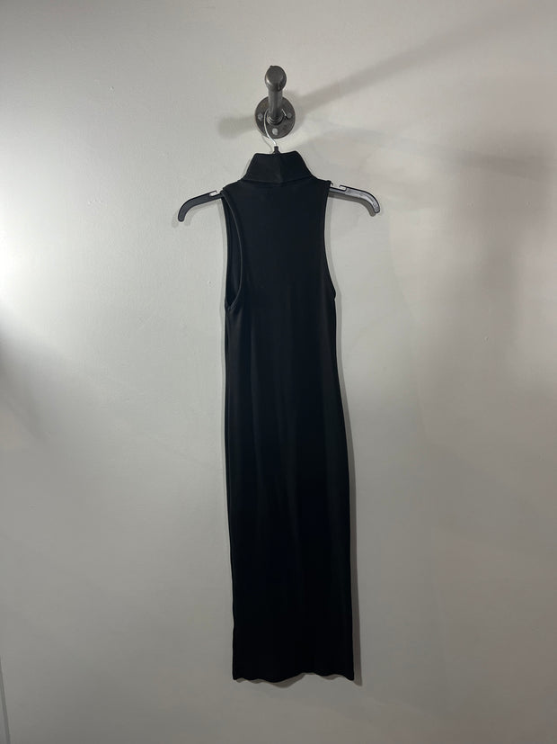 Zara Black Fitted Midi Dress