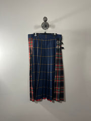 Zara Plaid Pleaded Midi Skirt