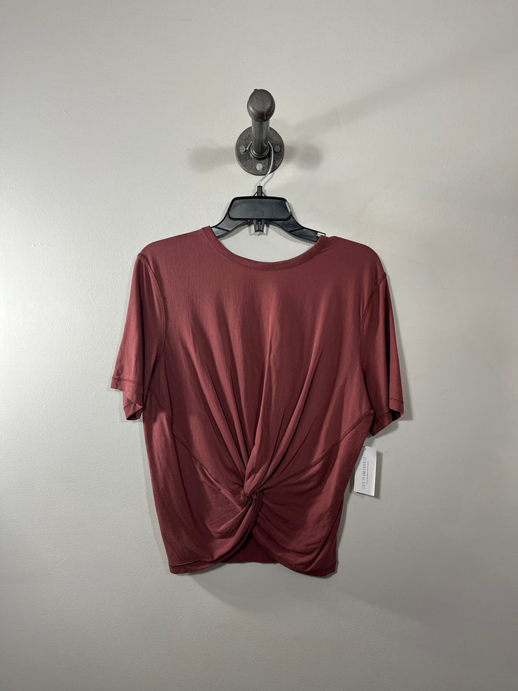 Lululemon Burgundy Knot Tee