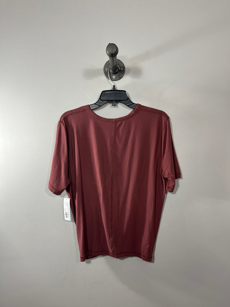 Lululemon Burgundy Knot Tee