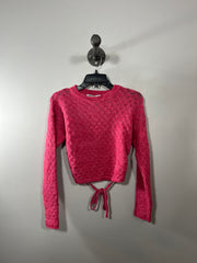 Zara Pink Back Cut-Out Sweater