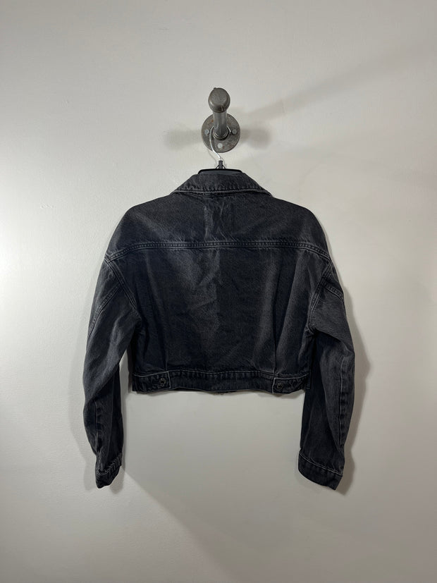 Dynamite Blk Crop Denim Jacket