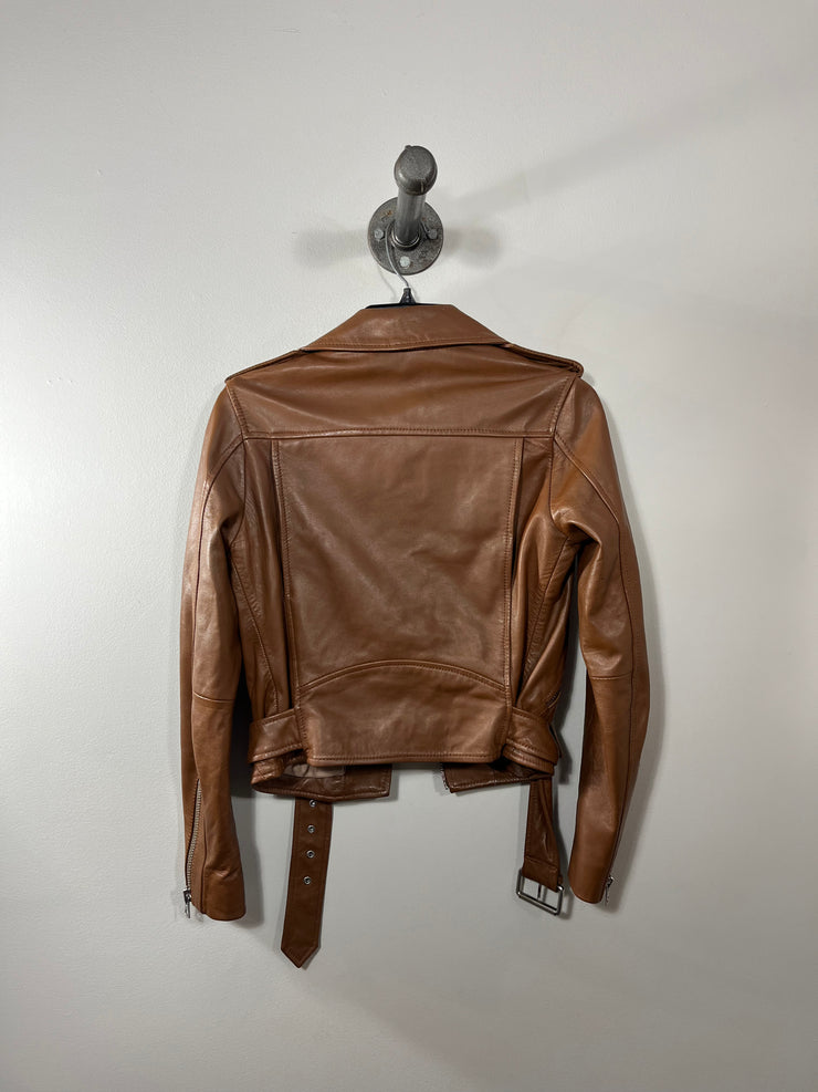 Wilfred Brown Leather Jacket