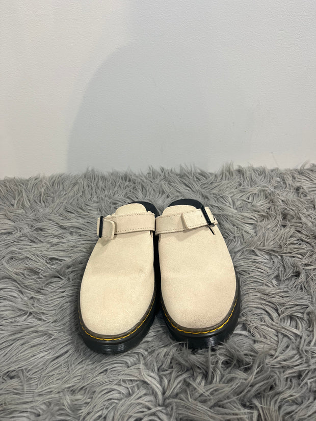 Dr. Martens Beige Suede Clogs