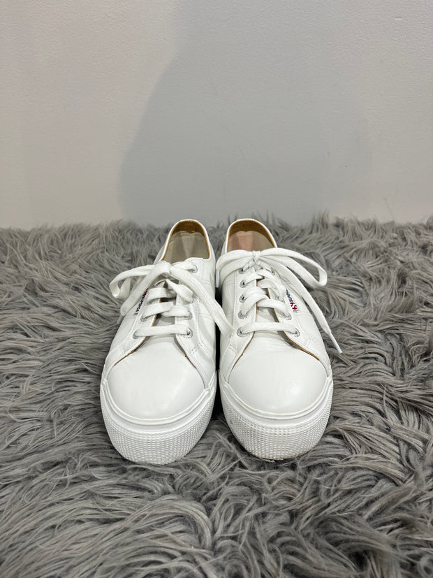 Superga Wht Platform Sneakers