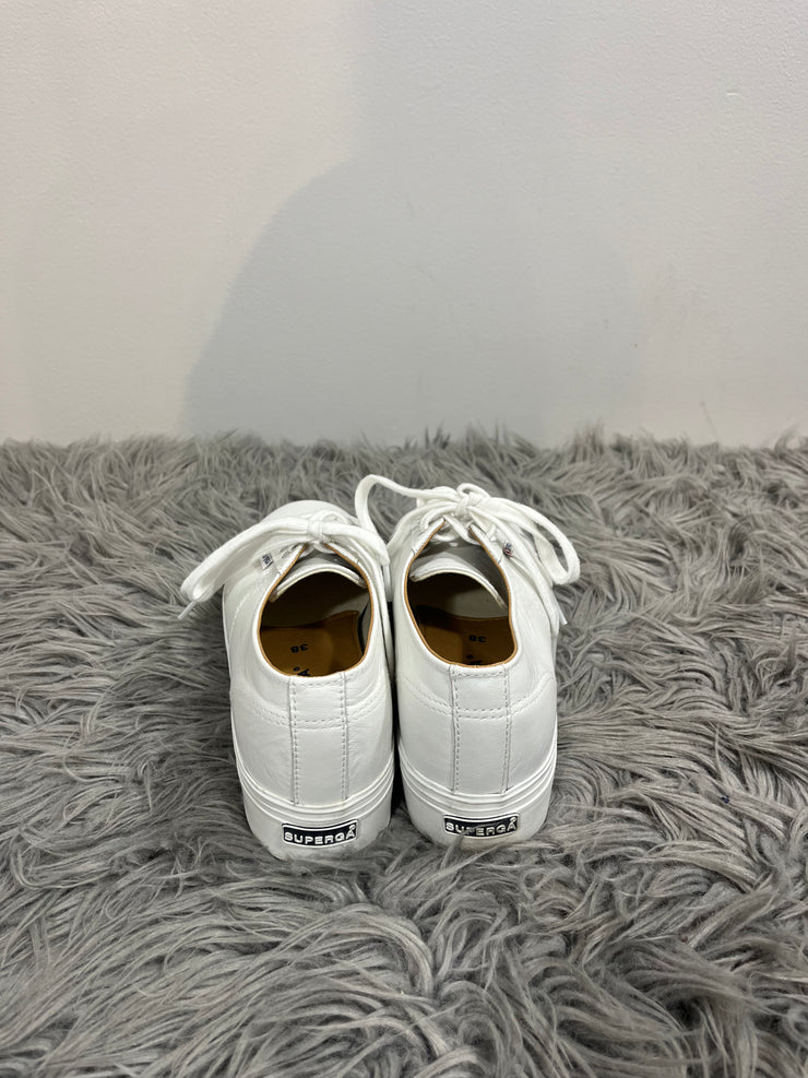 Superga platform silver discount