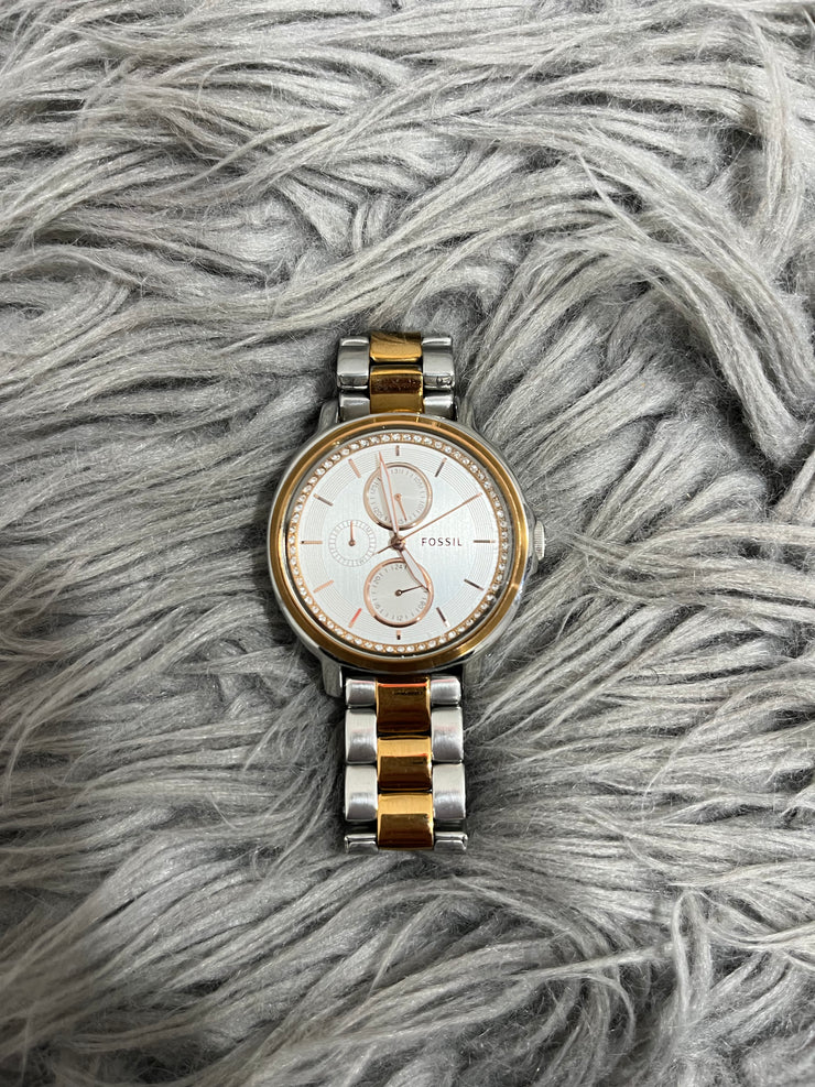 Fossil Silver & Gold Watch