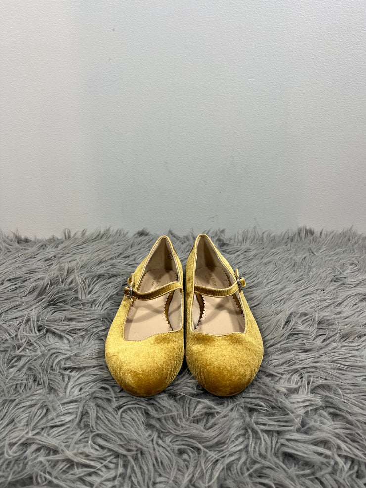 Isaac M. Gold Suede Flats