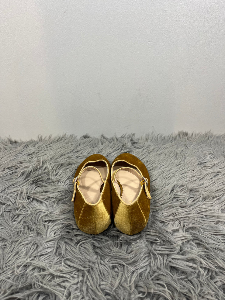 Isaac M. Gold Suede Flats