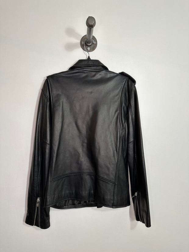 Chaqueta de cuero negra de Zara