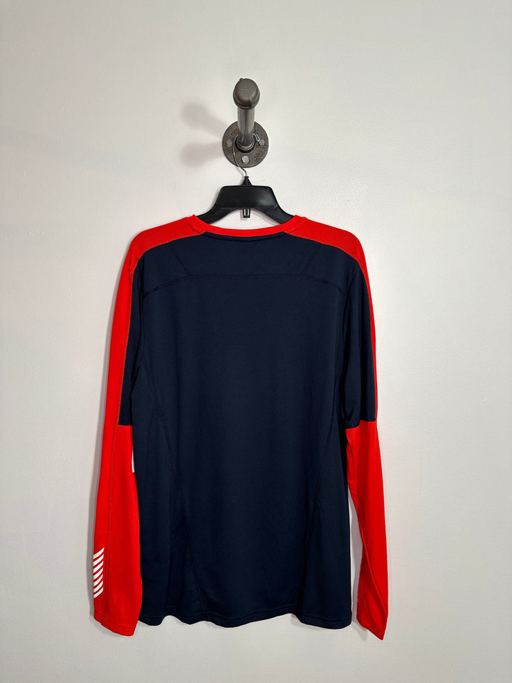 Camisa Helly Hansen Lsv negra y roja