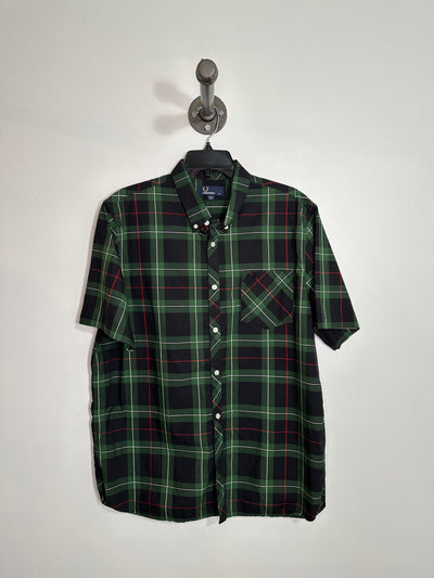 Camisa de franela verde Fred Perry