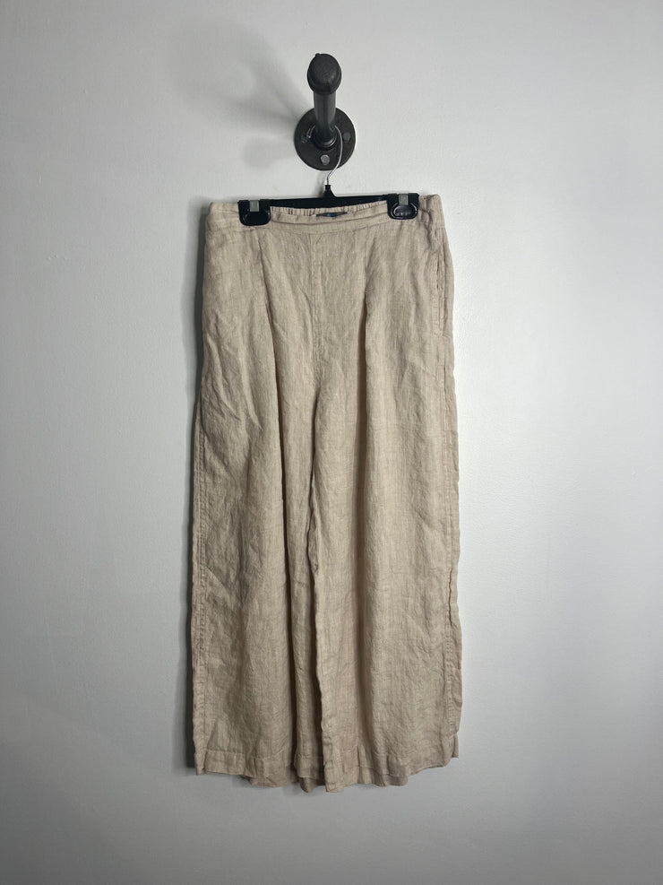 Superbe pantalon en lin beige