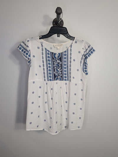 Sweet Wanderer Wht/Blu Blouse