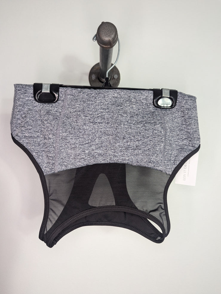 Capezio Gry Blk Mesh SportsBra