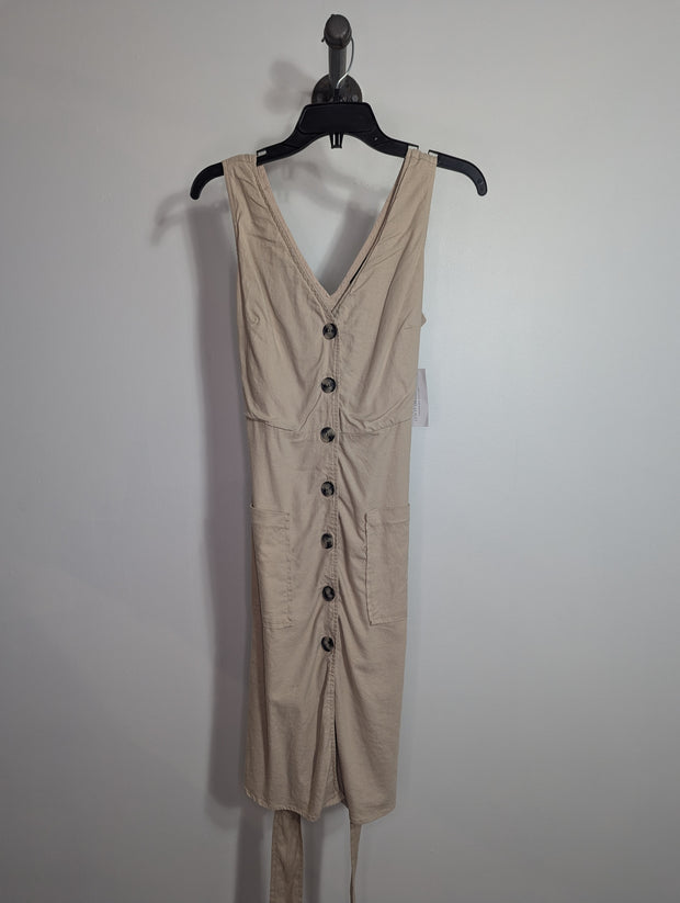 Le Chateau Beige Button Dress