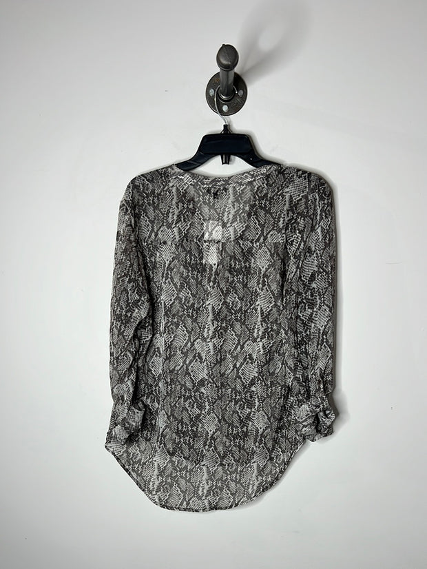 RW&CO Sheer Snakeskin Blouse