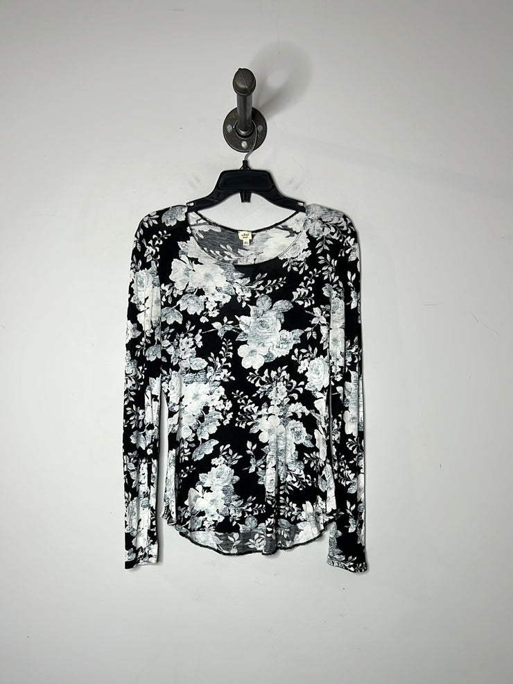 Wilfred Blk/Wht Floral LSleeve