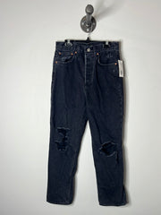 Denim Forum Black Ripped Jeans