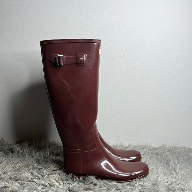 Hunter Maroon Rainboots