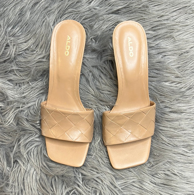 Aldo Beige Open Toe Heels