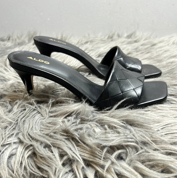 Aldo Black Open Toe Heels