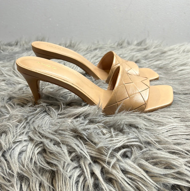 Aldo Beige Open Toe Heels