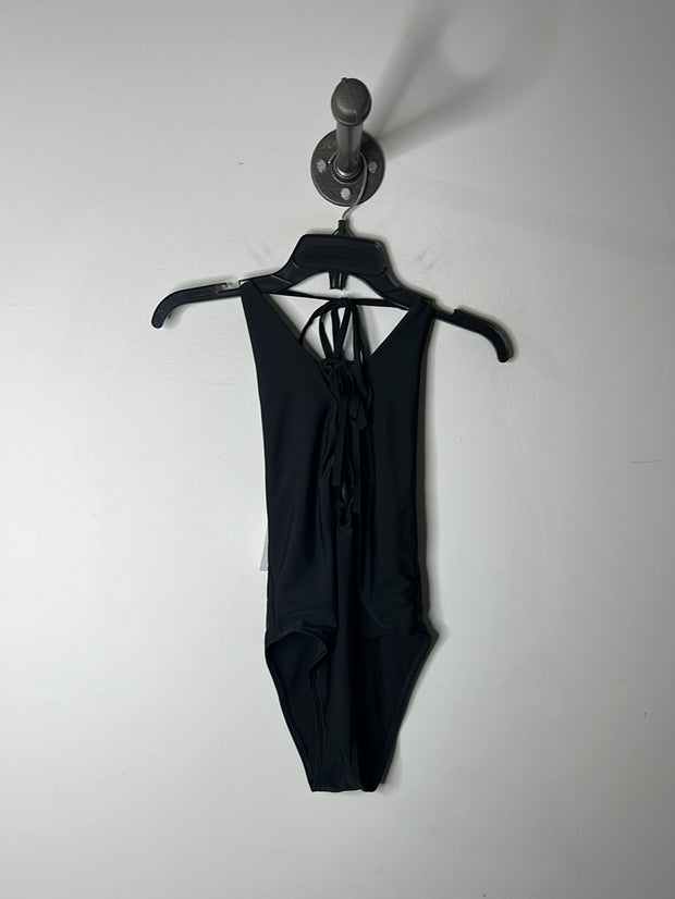 Aerie Black Front Tie 1 Piece