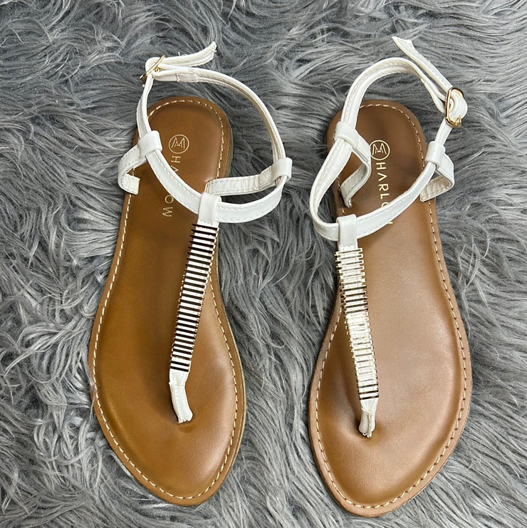 Harlow Brown/Wte Sandals