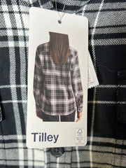 Tilley Blk/Wht Plaid Button Up