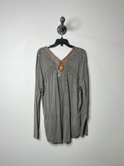 FP Grey Embroidered LSleeve